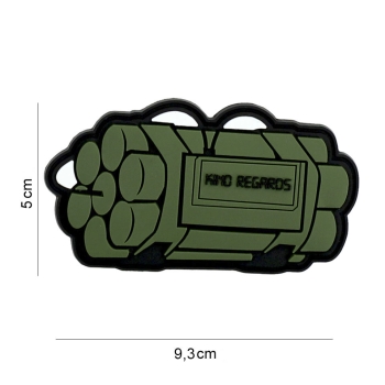 Patch 3D PVC Kind regards green